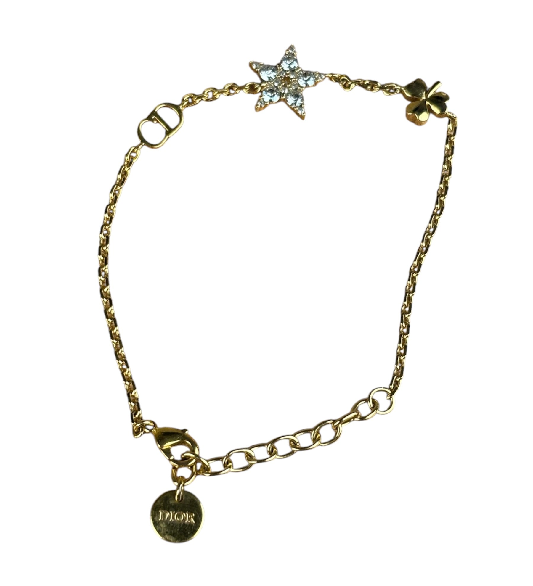 Christian Dior Gold Toned Charm Bracelet