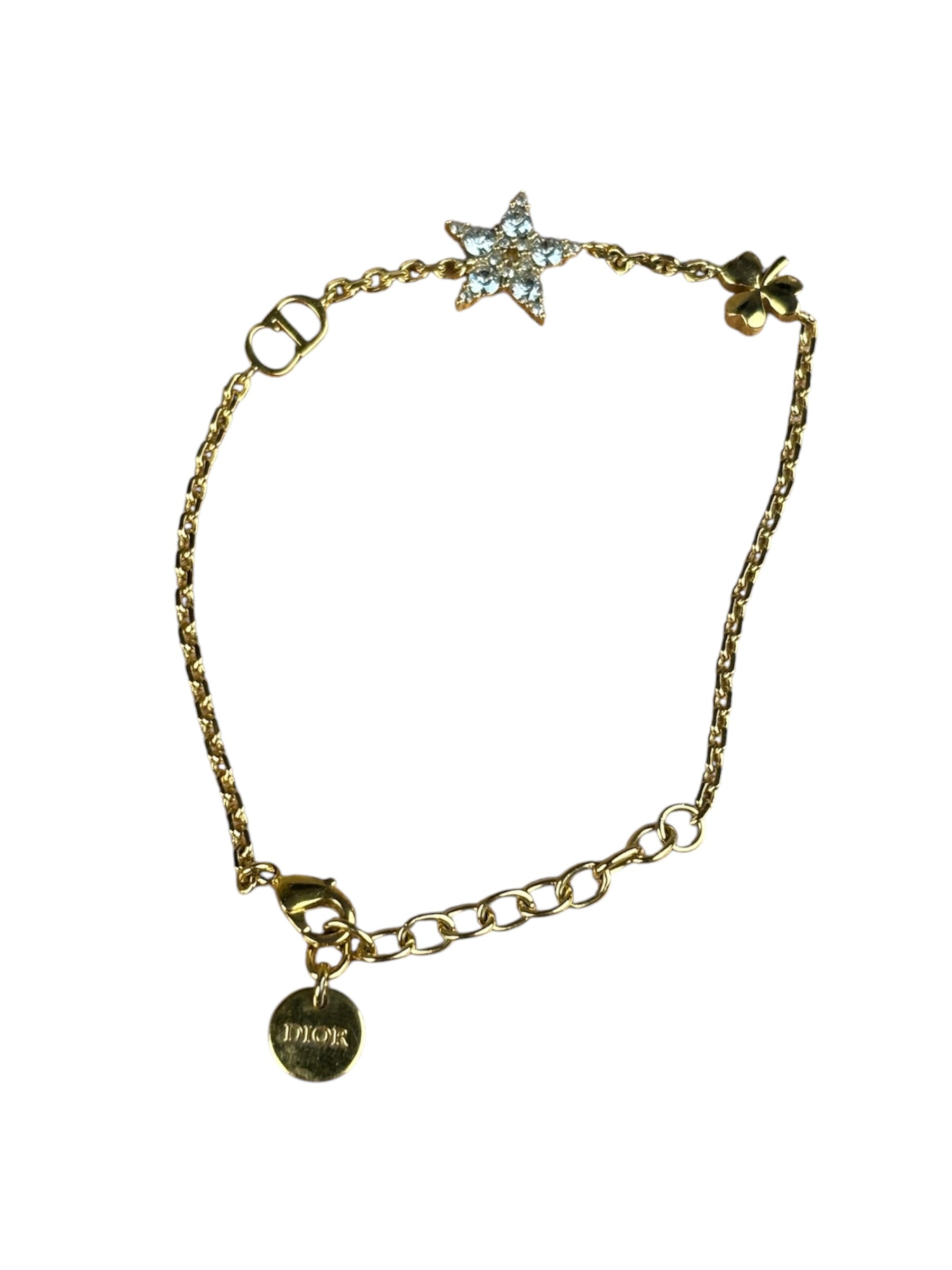 Christian Dior Gold Toned Charm Bracelet