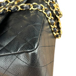 Chanel Black Caviar Leather Single Flap Bag '04