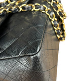 Chanel Black Caviar Leather Single Flap Bag '04