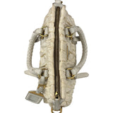 Prada Y2K Ivory Gaufre Nylon Woven Leather 2Way Mini Handbag