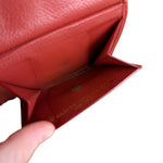 Rolex Red Leather Bifold Wallet