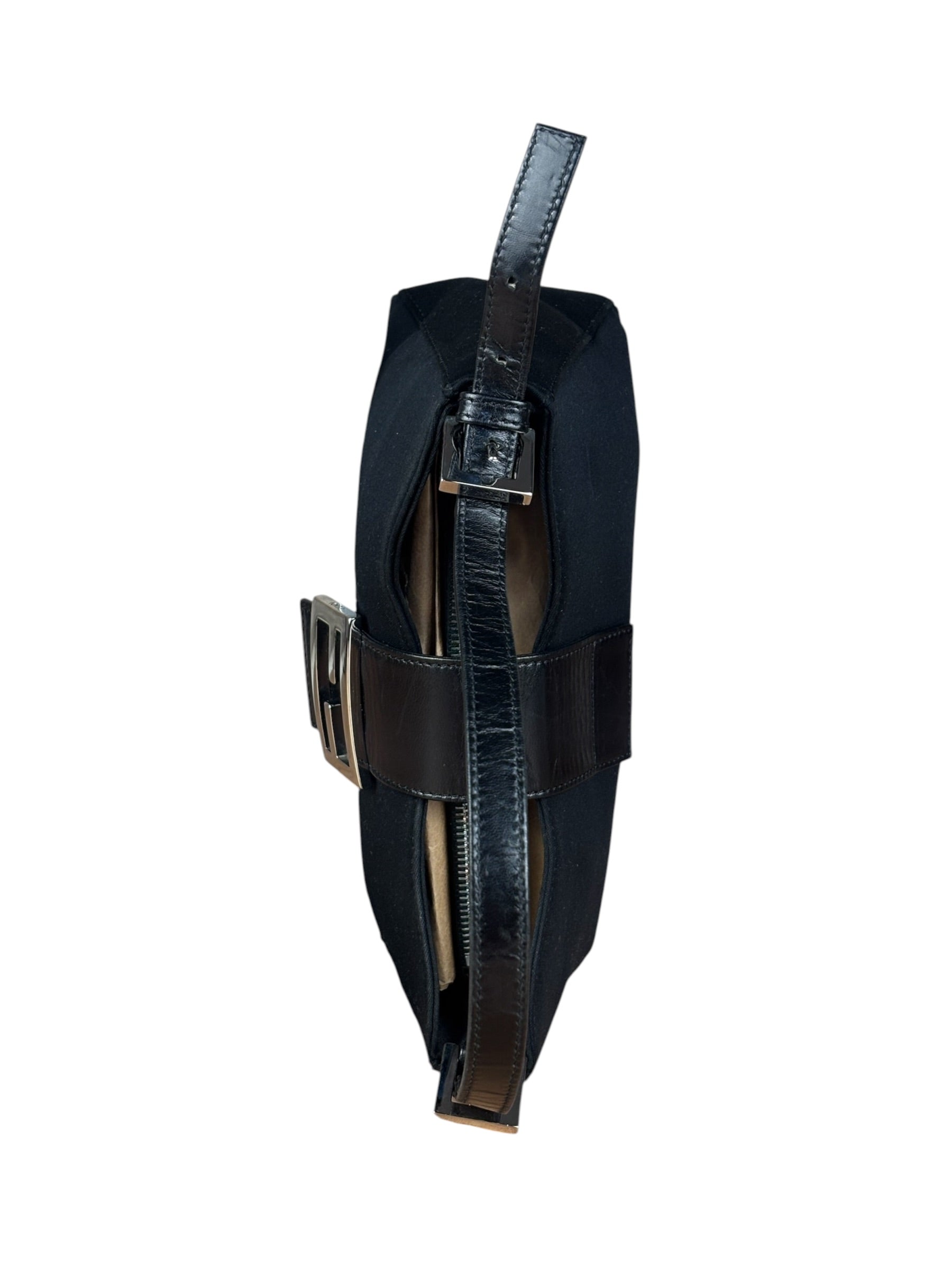 Fendi Black Neoprene Baguette