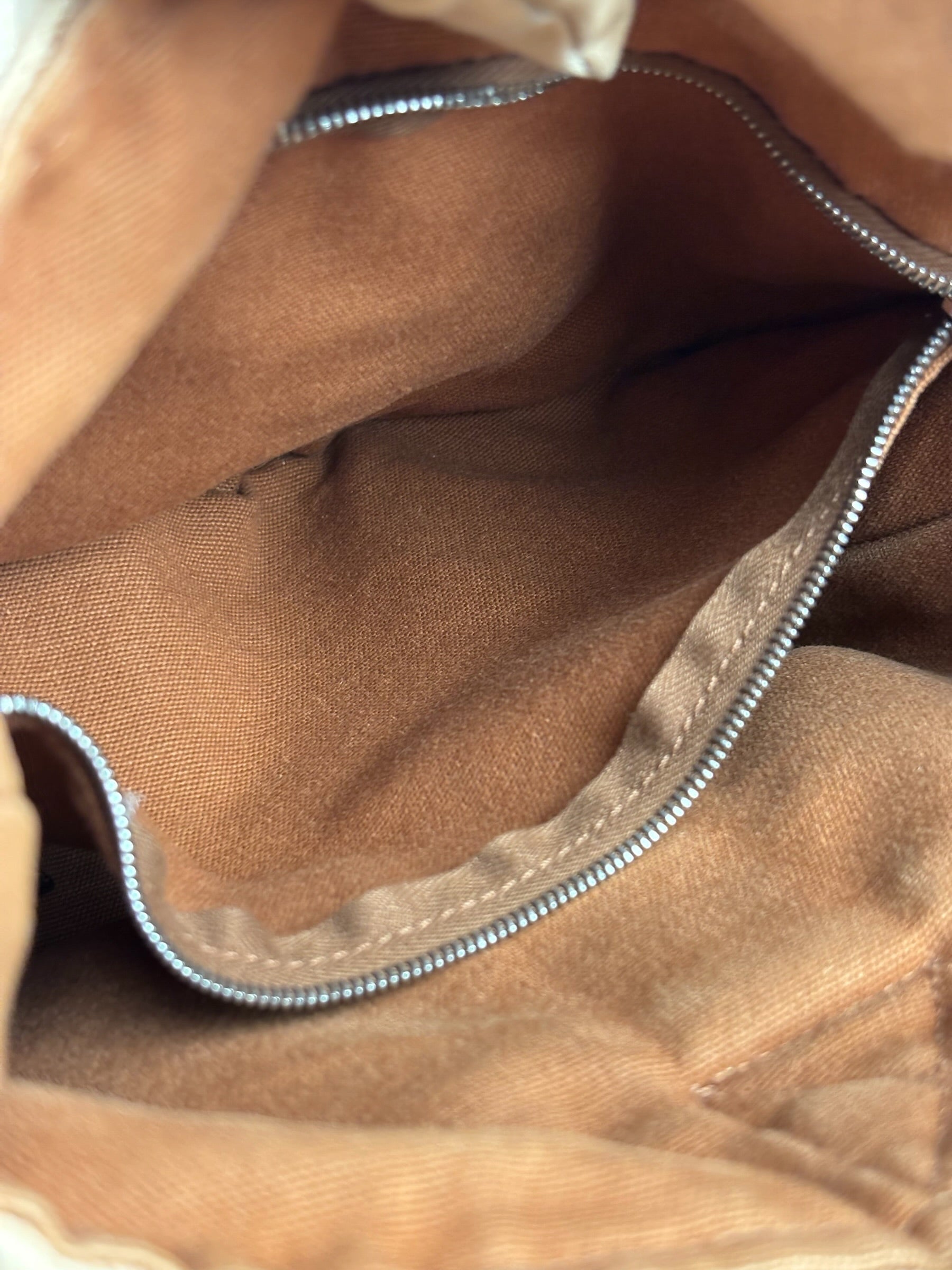 Hermes Vintage Brown Toile Saxo PM