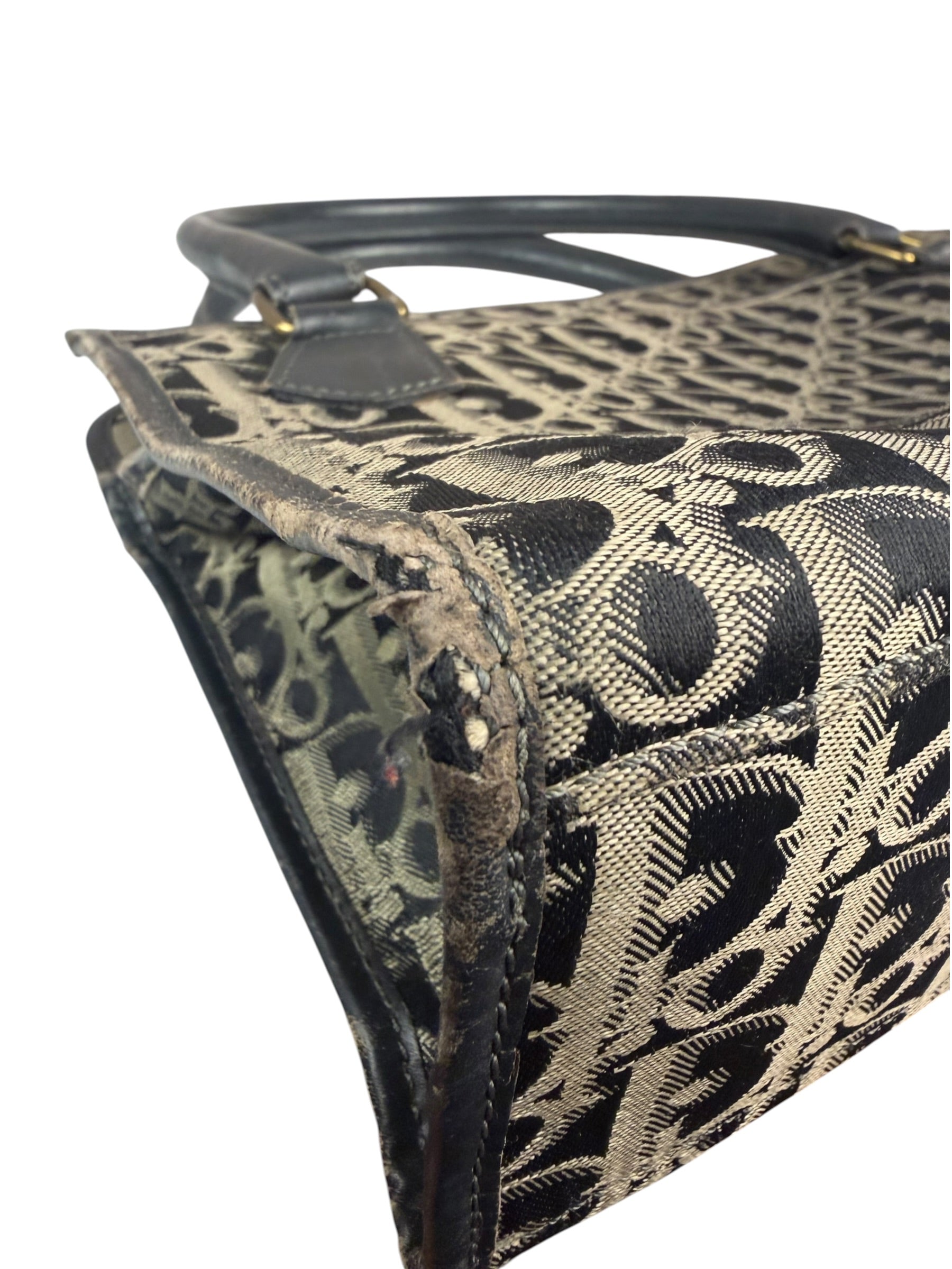 Christian Dior Black/Grey Trotter Handbag