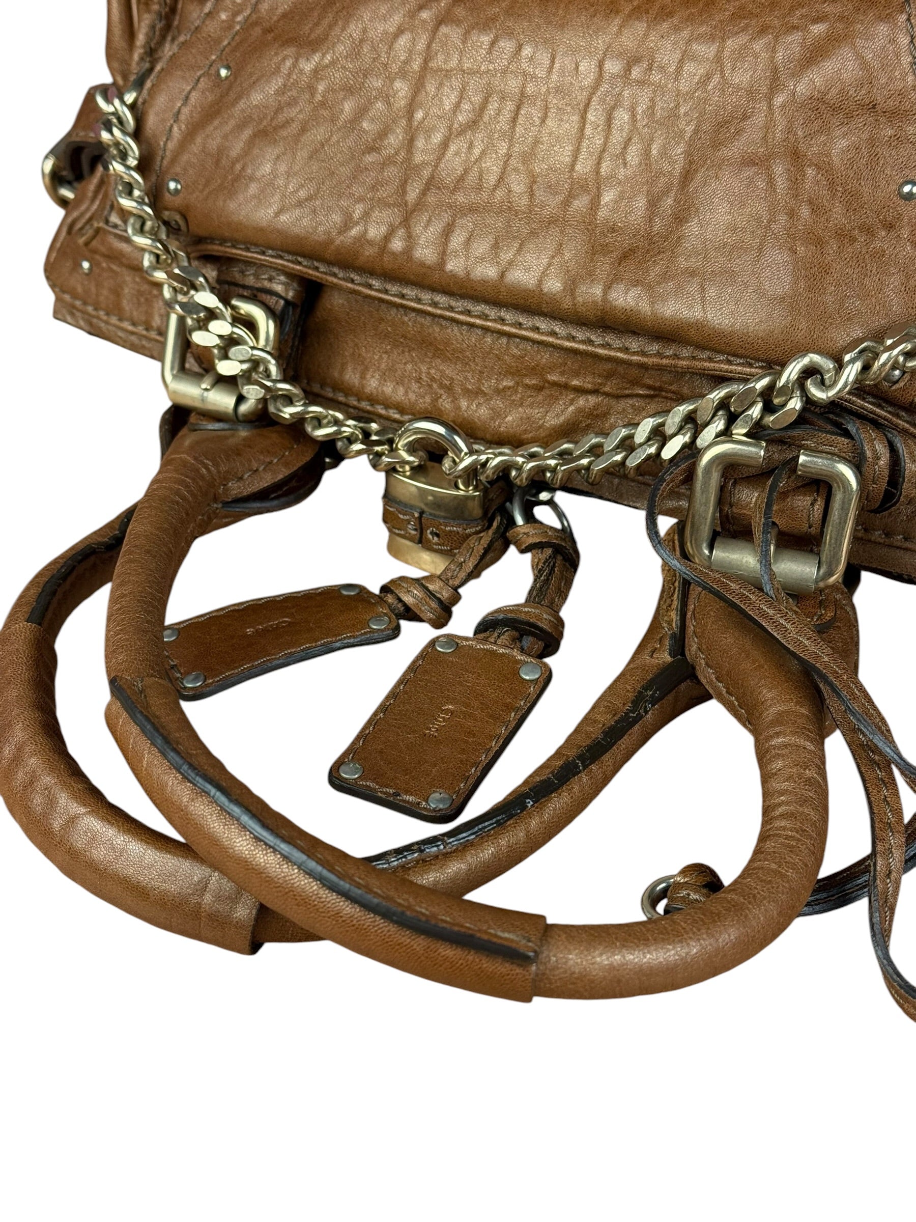 Chloe Vintage Brown Paddington Leather Handbag