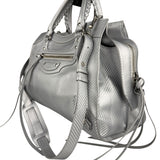 Balenciaga Carbon Fiber Silver Neo Classic City Bag Medium