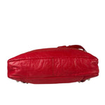Balenciaga Red Leather Motocross City Two-Way Bag