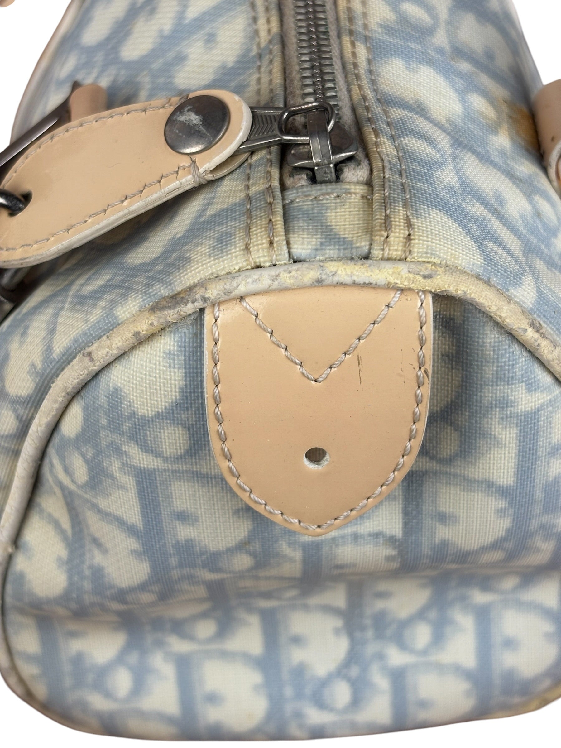 Christian Dior Vintage Trotter Canvas Mini Boston Bag