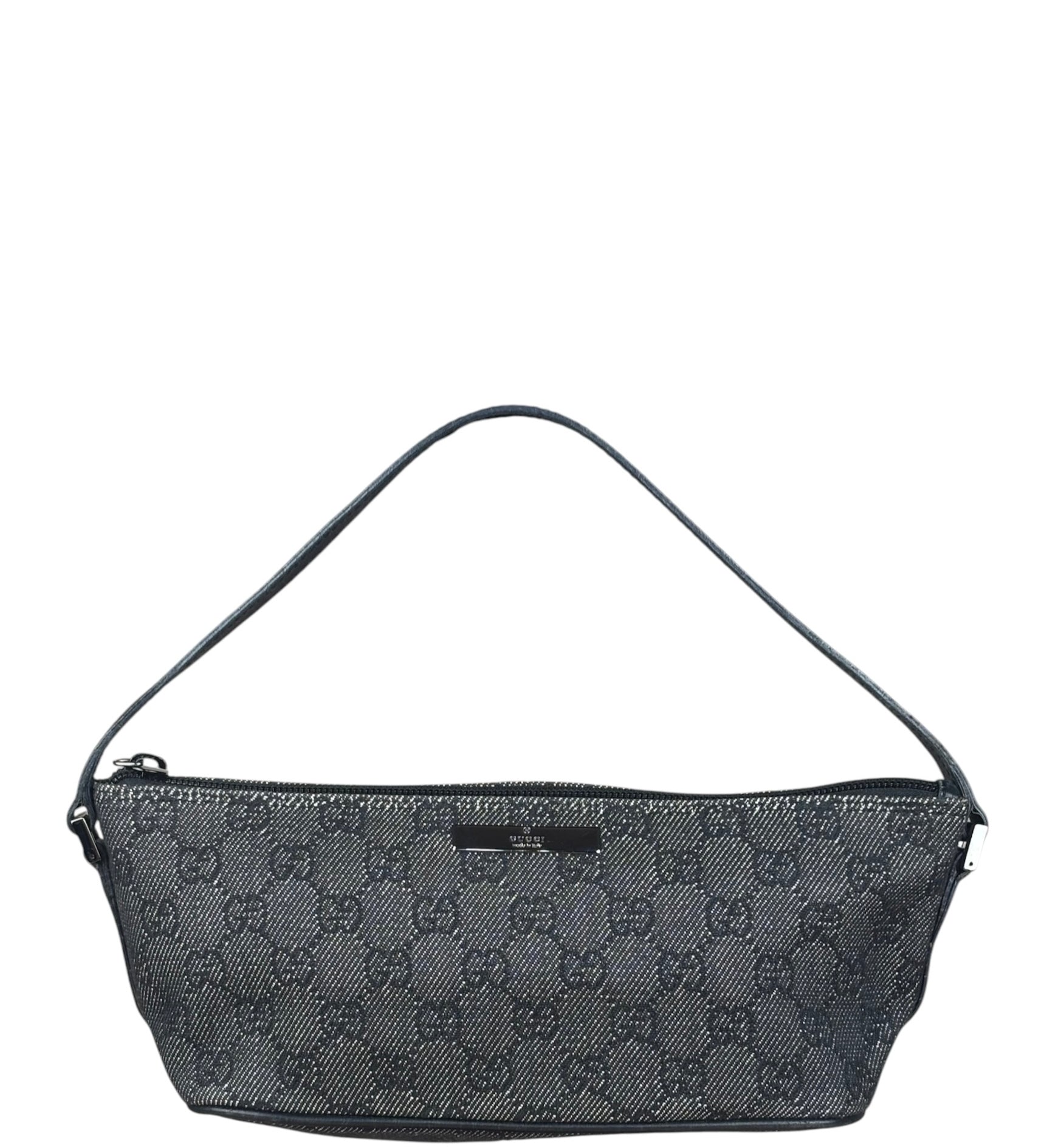 Gucci GG Black Canvas Pochette Handbag