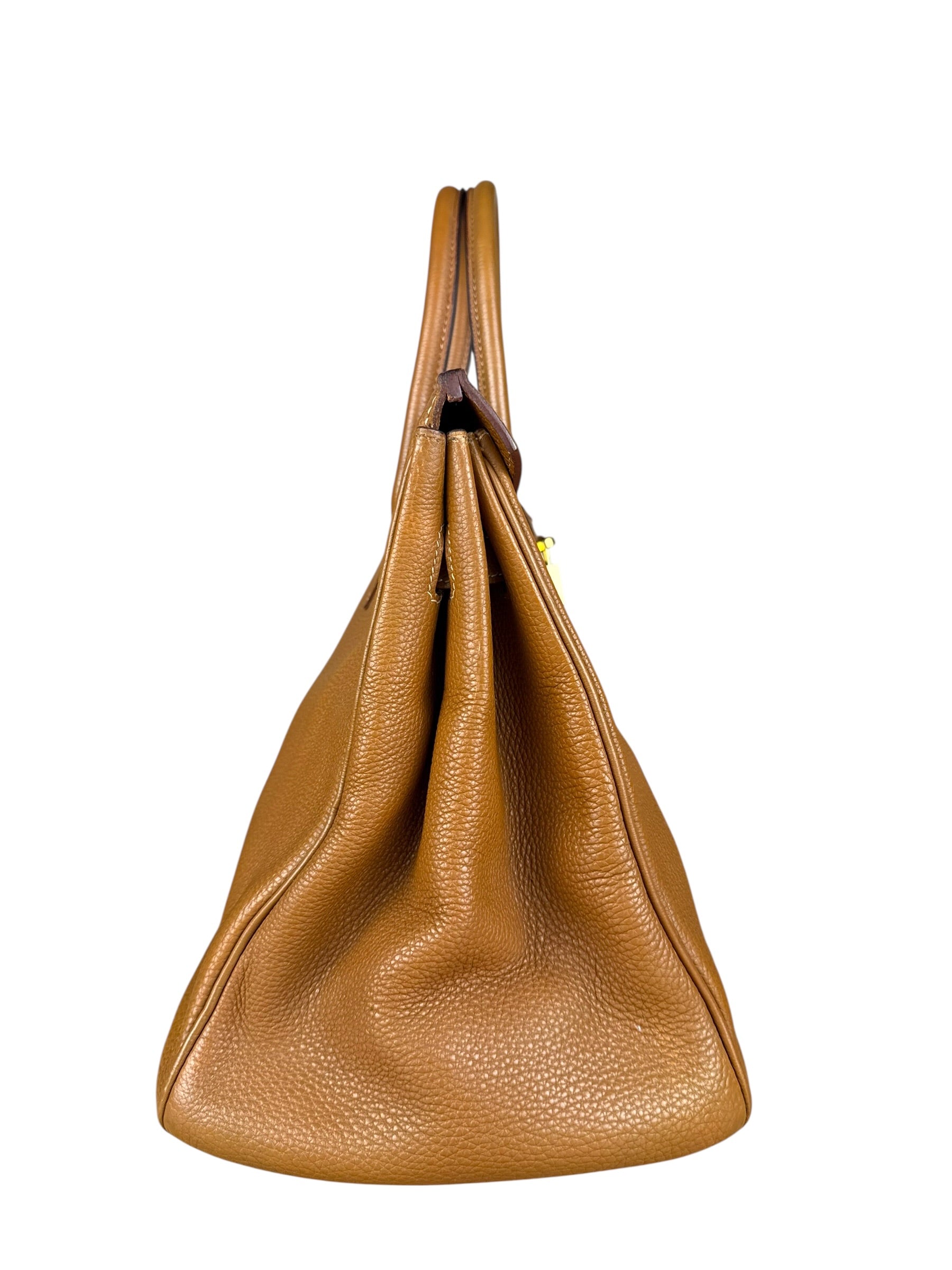 Hermes Birkin 35 Gold Brown Togo Leather Handbag 2001