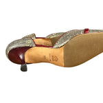 Manolo Blahnik Lizard Skin Kitten Heels