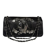 Chanel Black Leather CC Mirrored Mosaic Flap Bag 2008