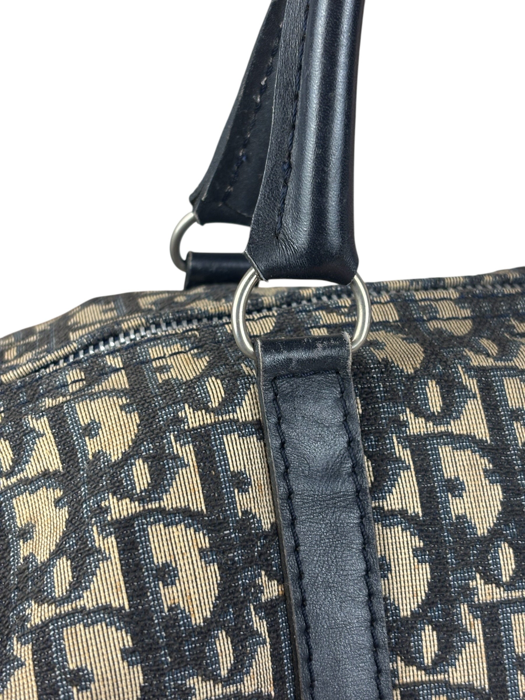 Christian Dior Canvas Monogram Trotter Mini Boston Hand Bag