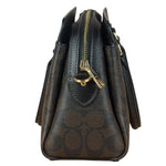 Coach Brown/Black Canvas Mini Darcie Carryall Two-Way Bag