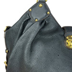 Louis Vuitton Perforated Monogram Mahina Hobo Bag Black