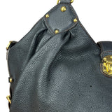 Louis Vuitton Perforated Monogram Mahina Hobo Bag Black