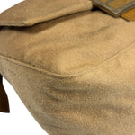 Fendi Brown Leather Trim/Wool Mamma Baguette