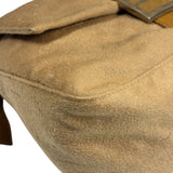 Fendi Brown Leather Trim/Wool Mamma Baguette