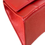 Balenciaga Red Leather Hourglass Small Two-Way Bag