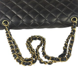Chanel Black Lambskin Double Flap Bag 2017