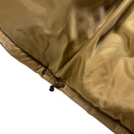 Balmain Beige Leather Puffer Fur Hooded Coat