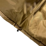 Balmain Beige Leather Puffer Fur Hooded Coat