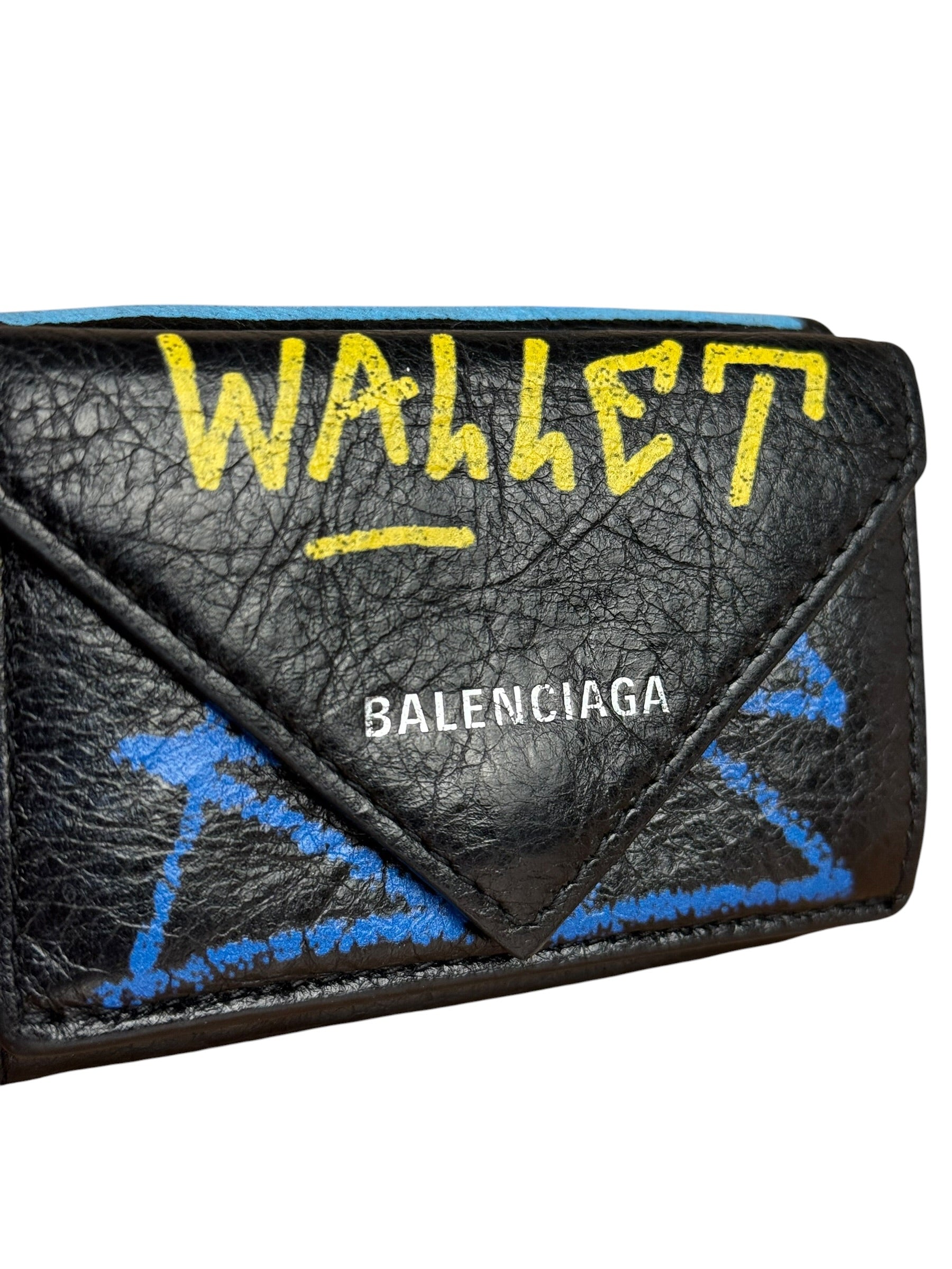 Balenciaga Grafitti Trifold Wallet