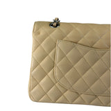 Chanel Beige Quilted Caviar Double Flap 2009