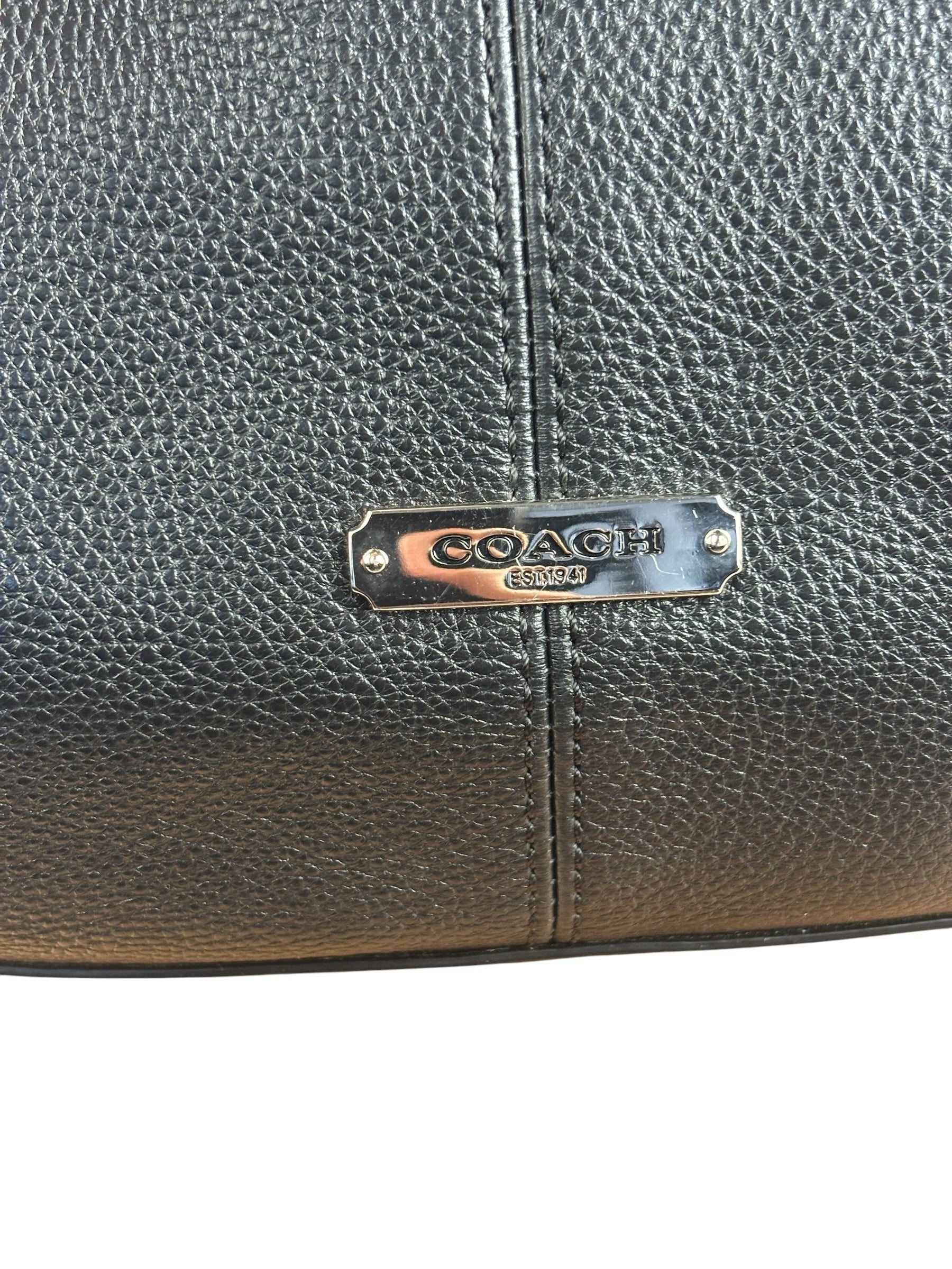 Coach Black Leather Hobo Shoulder Bag