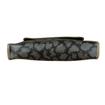 Yves Saint Lauren Vintage Gray Giraffe Printed Leather Clutch