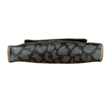 Yves Saint Lauren Vintage Gray Giraffe Printed Leather Clutch