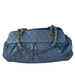 Chanel Blue Quilted Calfskin Iridescent Bowling Bag 2011