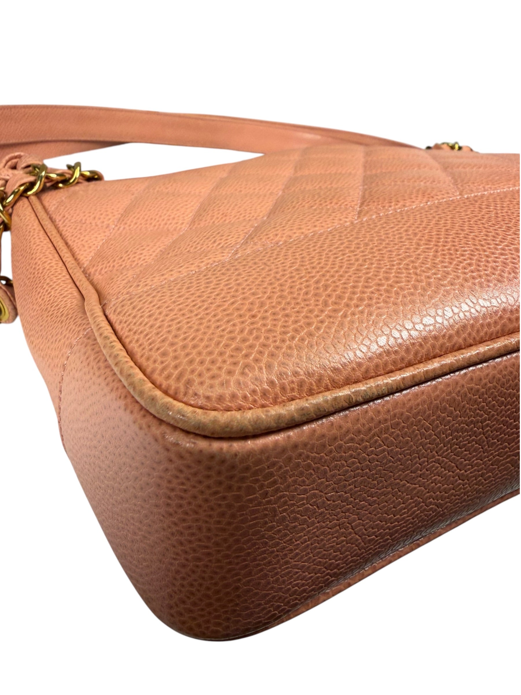 Chanel Pink Caviar Quilted Leather Petit Timeless Tote Early 2000's