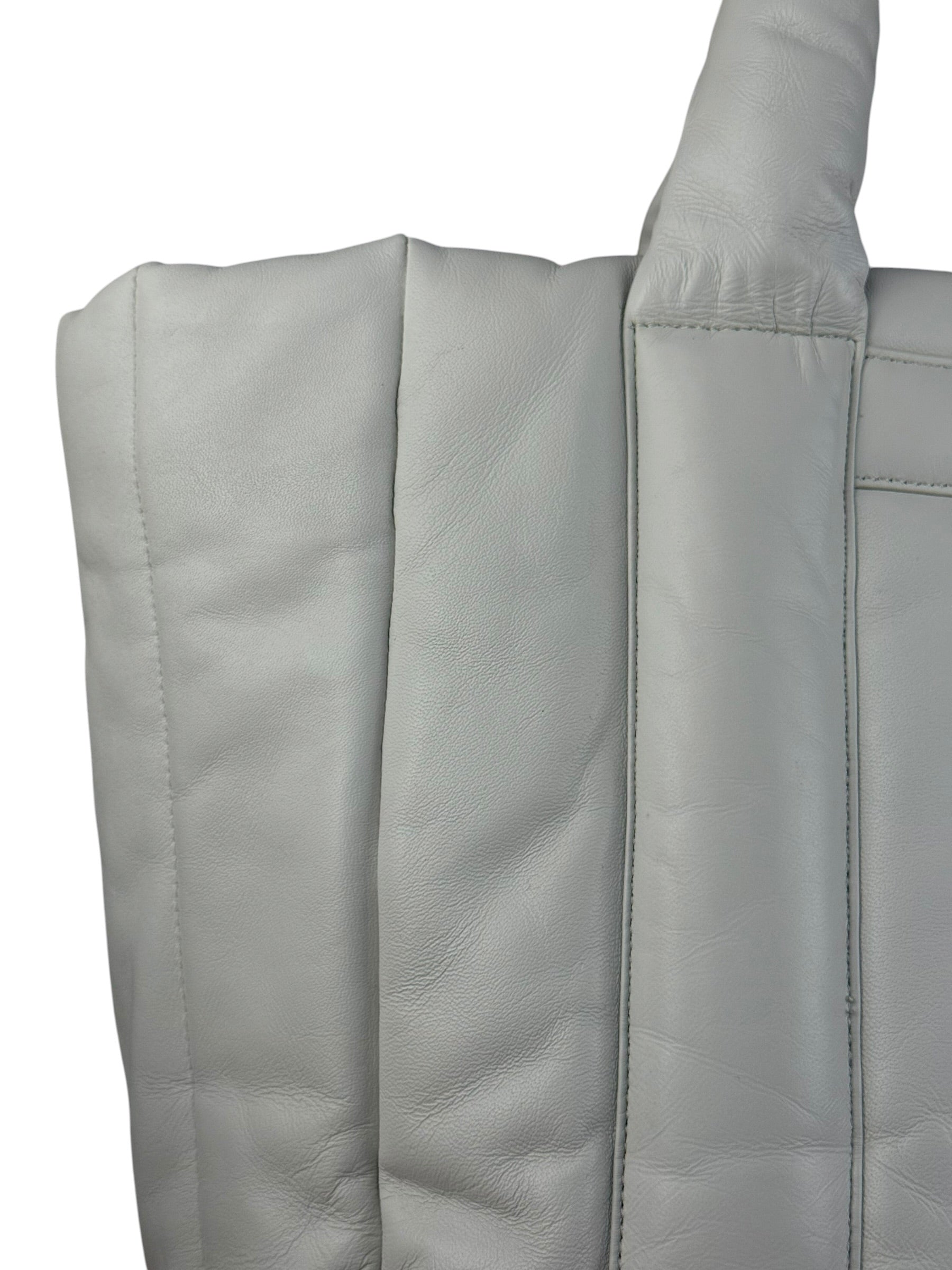Rag & Bone White Leather Puffer Tote