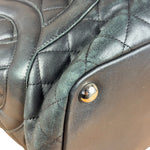 Chanel Black Leather Cambon Ligne large Tote Shoulder Bag 2004