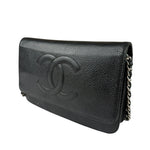 Chanel Black Caviar Flap Wallet On Chain 2013