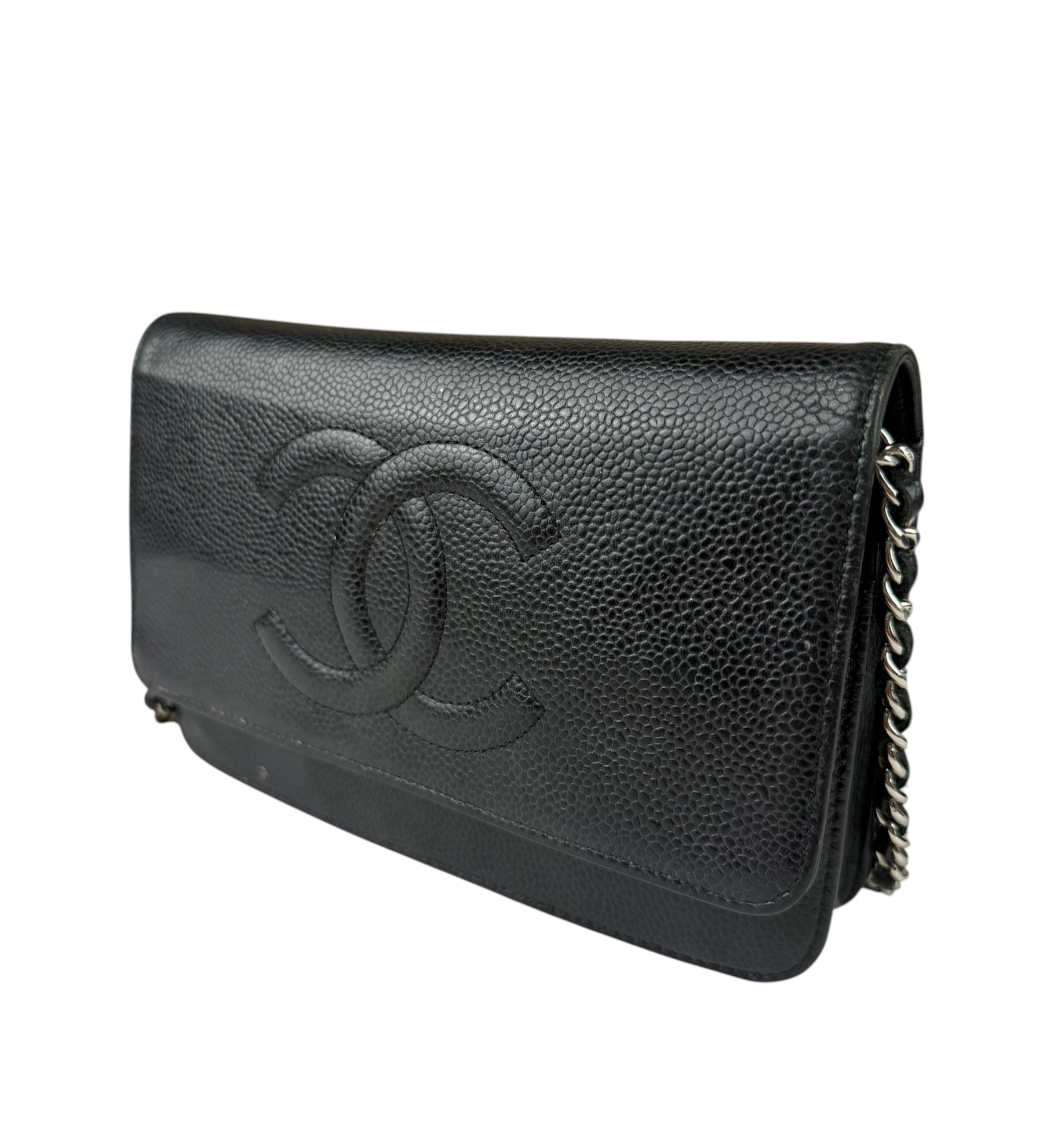 Chanel Black Caviar Flap Wallet On Chain 2013
