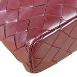 Bottega Veneta Burgundy Leather Intrecciato Bang Bang Vanity Two-Way Bag