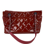 Chanel Patent Red Quilted S Shopper Tote 2013