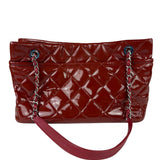 Chanel Patent Red Quilted S Shopper Tote 2013