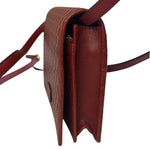 Gucci Red Micro GG Leather Crossbody Wallet