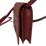 Gucci Red Micro GG Leather Crossbody Wallet