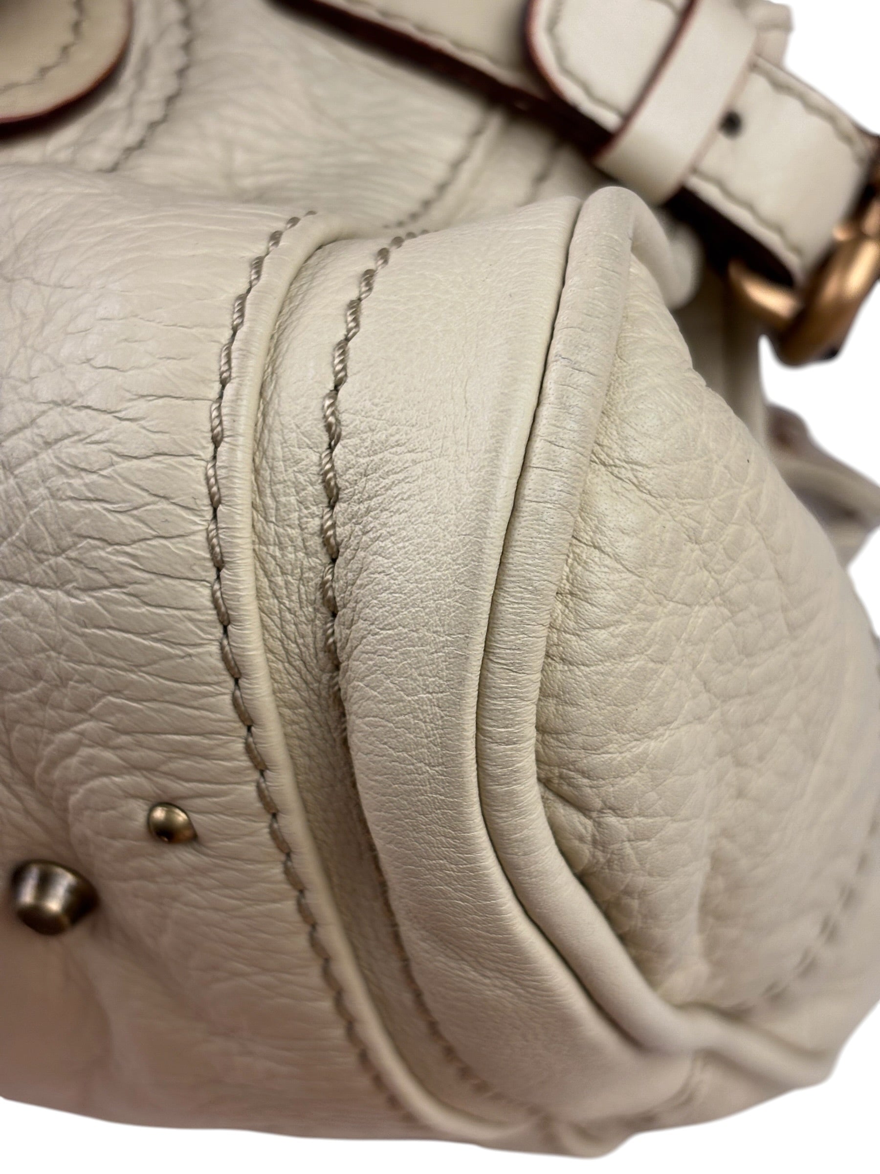 Chloe Beige Leather Paddington Shoulder Bag