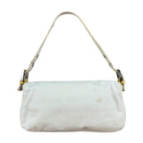 Fendi Vintage Denim x Snakeskin Baguette Yellow