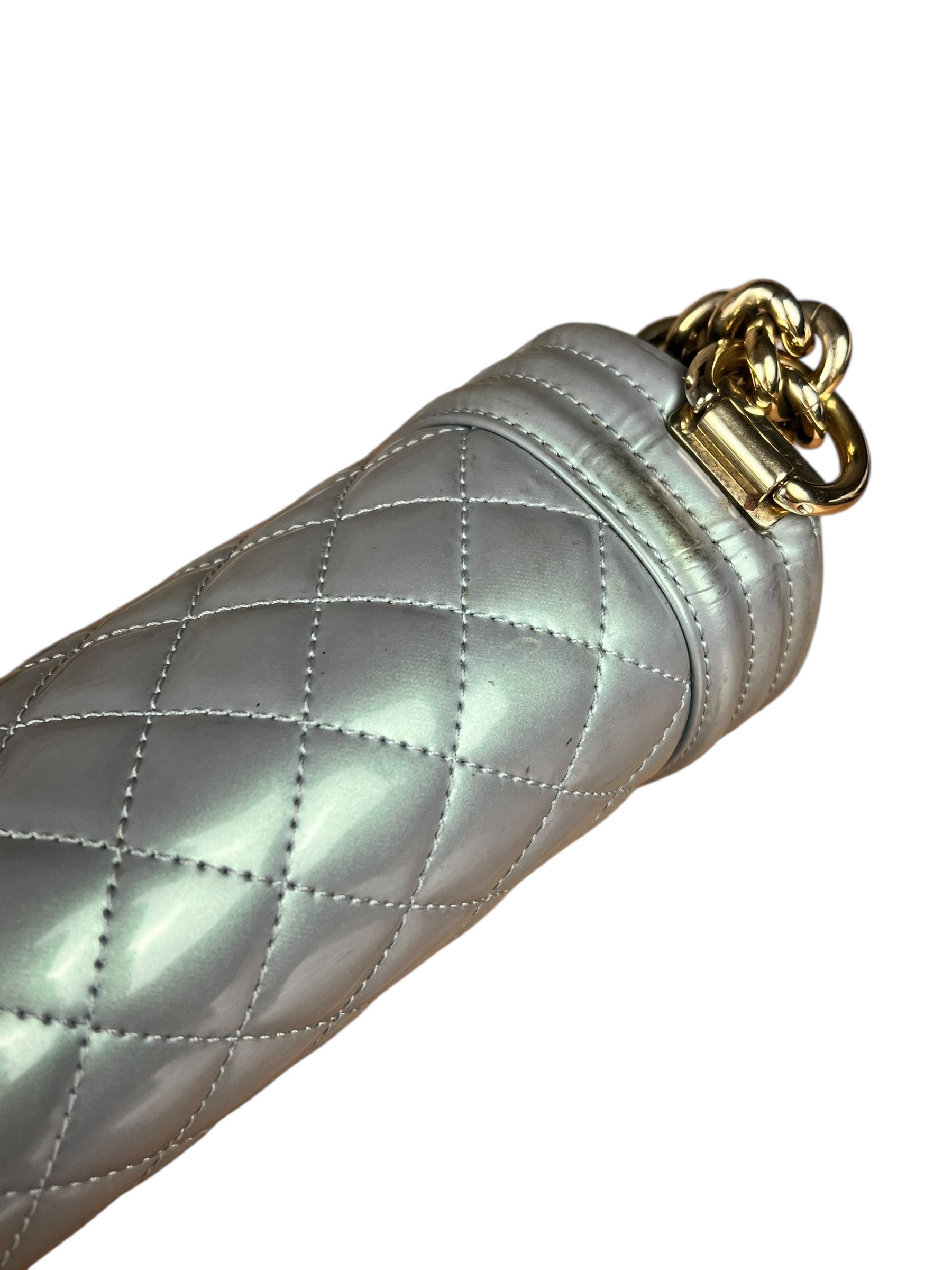 Chanel Medium Quilted Iridescent Boy Bag