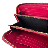 Yves Saint Laurent Pink Leather Zip Around Long Wallet