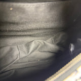 Chanel White/Black Patent Leather Trim Airplane CC Handle Bag 2005