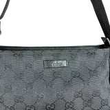 Gucci Vintage GG Black Canvas Pochette