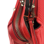 Fendi Vintage Red Calfskin Potcom Click Small Shoulder Bag